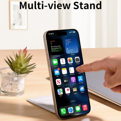 MagSafe Gizli Menteşeli Telefon Kılıfı - Kartlıklı ve Standlı